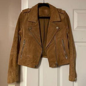 Leather suede jacket